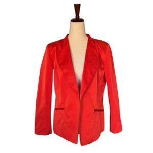 Lafayette 148 Open Front Orange-Red Collared Jacket Blazer NWT size 10 Business